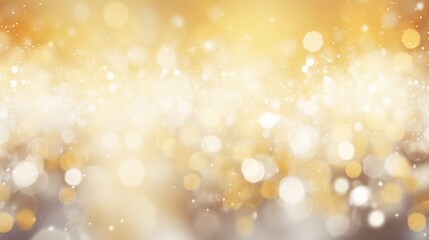 Poster - Abstract winter background featuring soft blurred lights with a warm color palette ideal for festive themes and seasonal designs