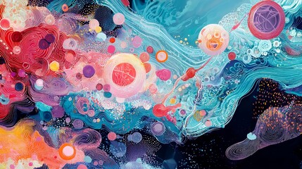Poster - Playful interaction design in cyberspace abstract backgrounds for enhanced communication