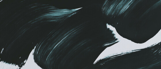 Poster - Artistic brushstrokes create a textured natural effect on a black background