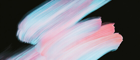 Poster - Vibrant brushstrokes on a dark canvas showcasing a watercolor effect and soft blending