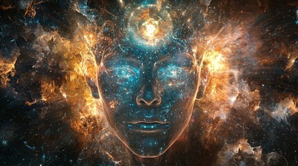 Poster - Spiritual connectivity in technology abstract networks of communication in cyberspace