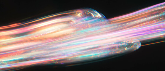 Aufkleber - Dynamic bubbles create a mesmerizing overlay texture against a dark background