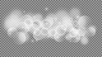 Wall Mural - bokeh circles on transparent background