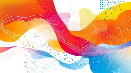 Poster - Cyber exploration of abstract graphics unique designs of connection and technology flow