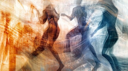 Poster - Intricate dance of digital connections abstract network technology visualization