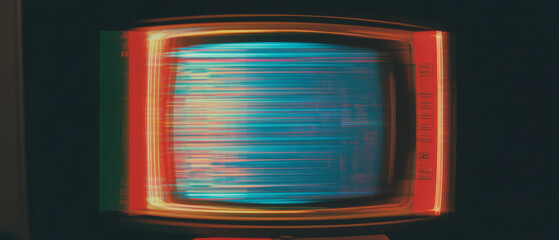 Poster - Capturing the retro aesthetic of a CRT television screen with interlaced lines