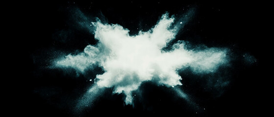 Aufkleber - Bright dust particles against a dark background create a striking high-contrast visual effect