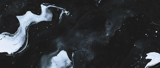Aufkleber - Dark background with bright watercolor accents creating a high-contrast artistic effect