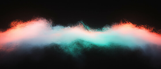 Poster - Bright dust particles illuminate a dark background creating a high contrast effect