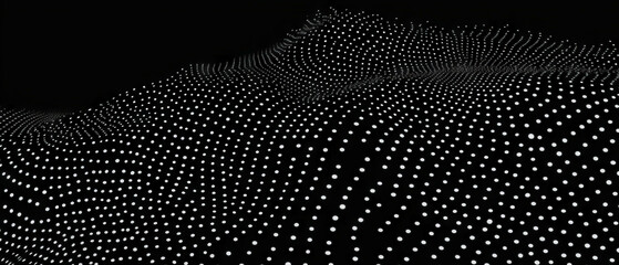 Poster - Dynamic dot texture overlay creates energetic movement against a black background