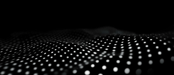 Aufkleber - Dynamic dot texture overlay reflecting light on a sleek black background