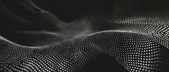 Poster - Elegant dot texture with gradient effect and smooth transitions on a dark background