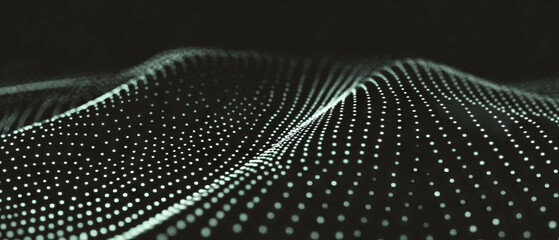 Poster - Dynamic dot texture overlay with noise effect against a black background