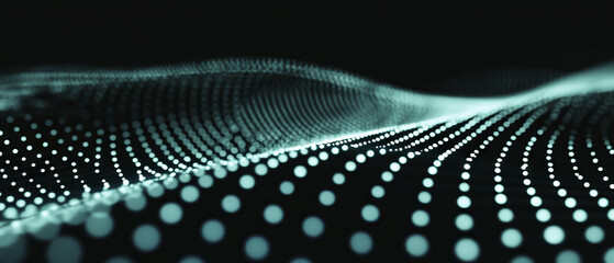 Poster - Dot texture overlay with noise effect creating a vintage and grainy appearance in black background