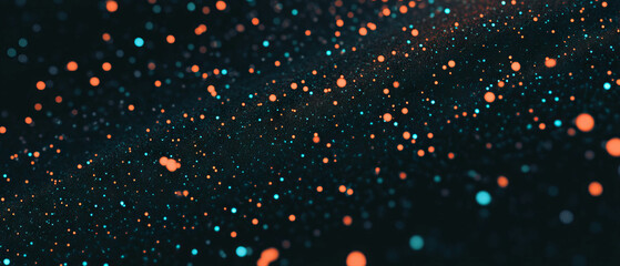 Aufkleber - Dot texture overlay with pixelated effect creates a retro gaming atmosphere on black background