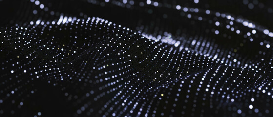 Aufkleber - Creative dot texture overlay on black background with organic distribution and varied spacing