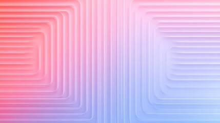 Poster - Abstract Linear Background in Soft Gradients of Pink and Blue with Smooth Waves and Geometric Patterns
