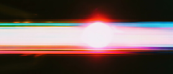 Poster - Vibrant film overlay texture showcasing cross-processed effects on a black background