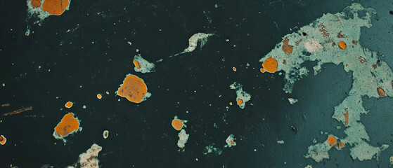 Aufkleber - Organic texture overlay with mold and fungus on a dark background creates a vintage film effect