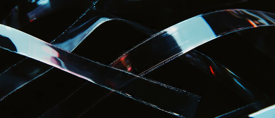 Poster - Organic film overlay texture creates depth and sophistication against black background