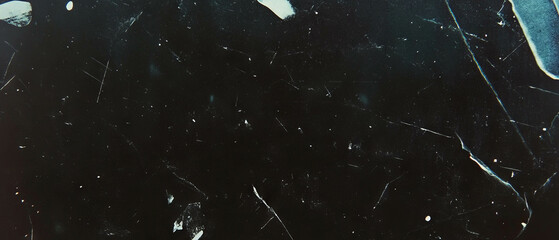 Poster - Texture of film with scratches and dust against a black background for vintage feel