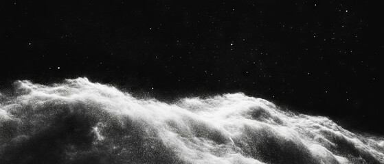 Aufkleber - Fine powdery dust creating a velvety texture against a dark background