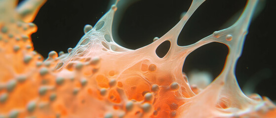 Poster - Fractal texture showcasing intricate macro details against a black background