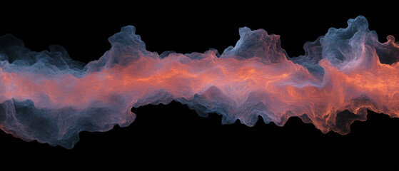 Aufkleber - Fractal texture with fiery colors and dynamic burning effect against a dark background