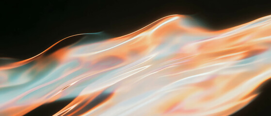 Poster - Fractal overlay texture with gentle light contrast on dark background