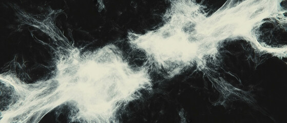 Poster - Fractal background texture with soft contrast against a deep black canvas
