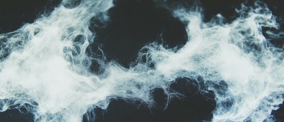 Poster - Overlay texture of fractal design creates a gentle contrast against black background