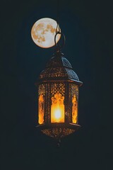 Wall Mural - lantern in the dark