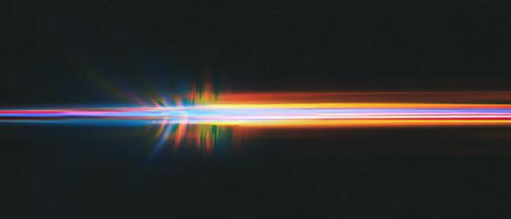 Poster - Fractal texture with rainbow colors and iridescent sheen on a dark background