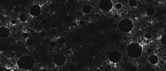 Poster - Fractal texture with repeating patterns and infinite recursion against a black background