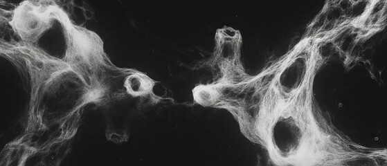 Poster - Fractal patterns of self-similar shapes with infinite recursion on a black background