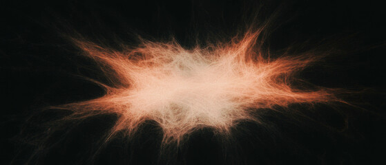 Poster - Fractal overlay texture with contrasting details on a black background for creative design