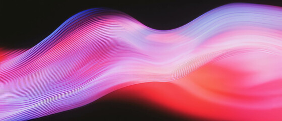 Poster - Fractal texture featuring smooth transitions and gradient colors on a black background