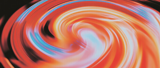 Poster - Fractal texture with dynamic swirling spirals on a black background