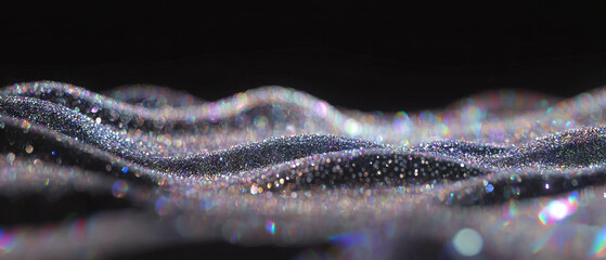 Poster - A mesmerizing overlay of glitter showcases blurred particles, creating a soft and gentle ambiance