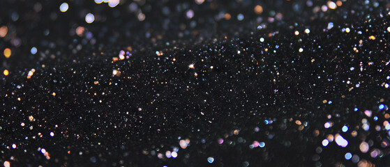Poster - Overlay texture of glitter with dark particles on a high-contrast background
