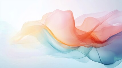 Poster - Soft Pastel Abstract Cloud Shapes Blending Dreamily in a Serene Background