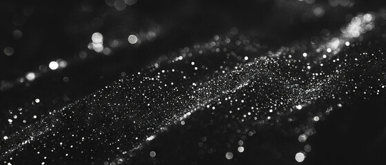 Poster - Sparkling glitter texture with floating particles against a dark background