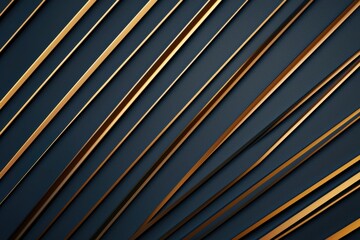 Poster - Minimalist Golden Lines Intersecting on Dark Background for Elegant Designs