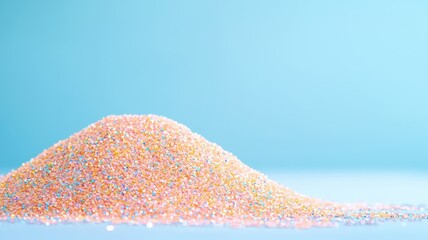 Poster - Soft Pastel Glitter Particles Sparkling in Light with Gentle Color Tones