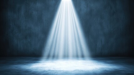 Poster - Rays of Light Shining Down with Transparent Effect in Empty Space