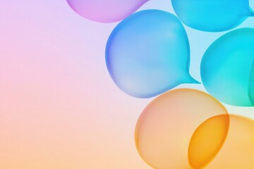 Poster - Futuristic Holographic Speech Bubbles on Gradient Background for Modern Design