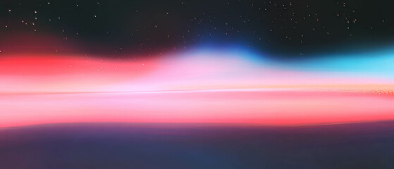 Aufkleber - Vibrant gradient dust overlay with soft light effect on a black background