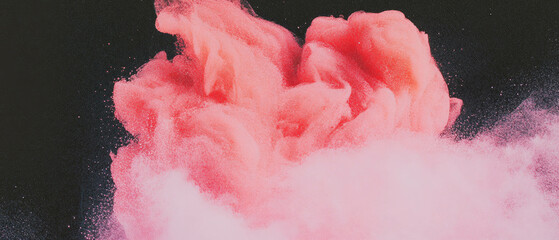 Poster - Soft granulating watercolor texture with space for branding on a dark background