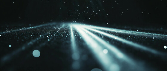 Aufkleber - Intense light reflections creating vibrant sparks against a dark backdrop