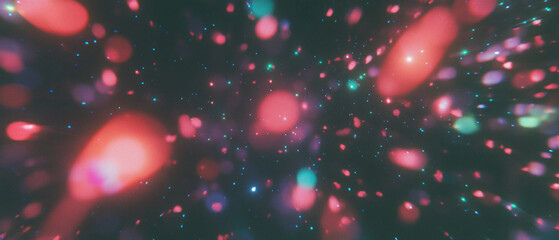 Aufkleber - Bright light bursts create energetic textures against a dark background showcasing vibrant colors